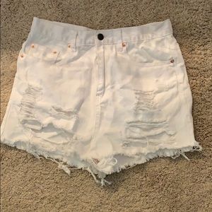 White high waisted shorts!